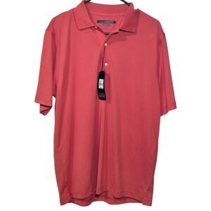 NWT Greg Norma Mens Play Dry Golf Polo Shirt Short Sleeve Cranberry Size Medium
